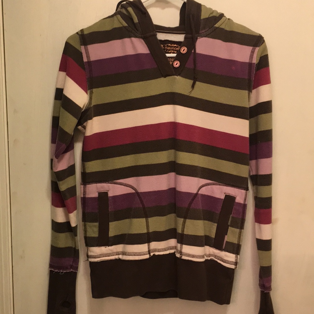 Striped hooded sweater